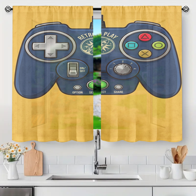 Home Decor Youtube Videos - Gaming Controller Curtain Panel Retro Video