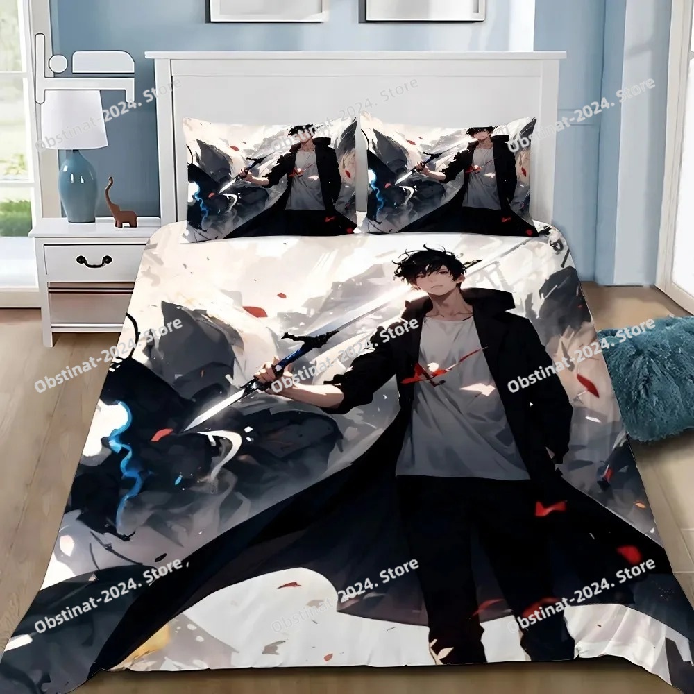 Home Decor Solo - Anime Solo Leveling Duvet Cover Pillowcase