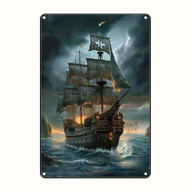 Home Decor Kolkata - Vintage Nautical Sailing Ship Metal Wall