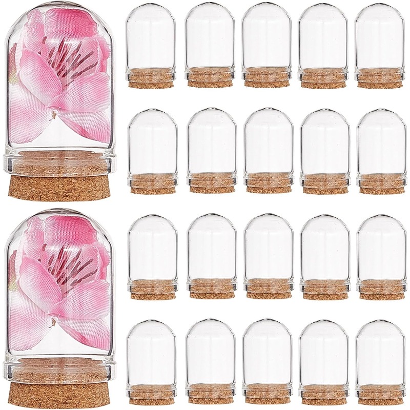 Terrarium Glass Bottle - 20 Sets Glass Cloche Dome Mini