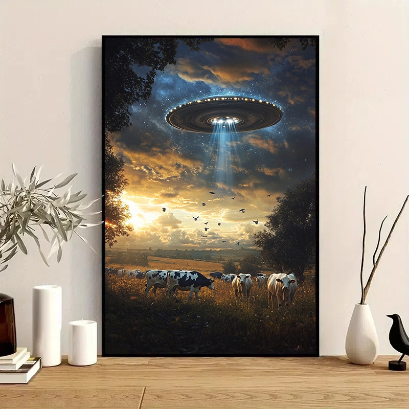 Home Decor Under 500 - 500/1000/1200/2000PCS Puzzle Cattle under UFO Jigsaw