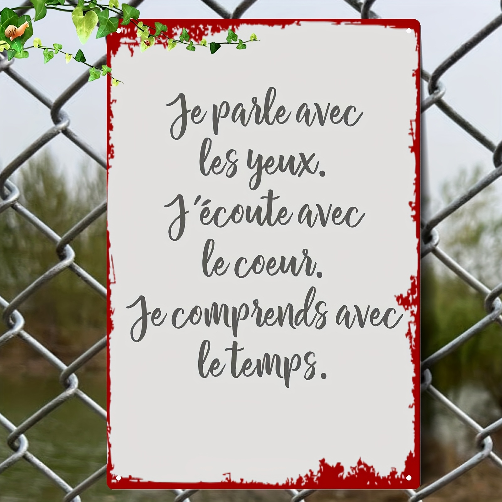 2D Metal Sign French Love Quot - Home Decor Lovely Home recension och pris