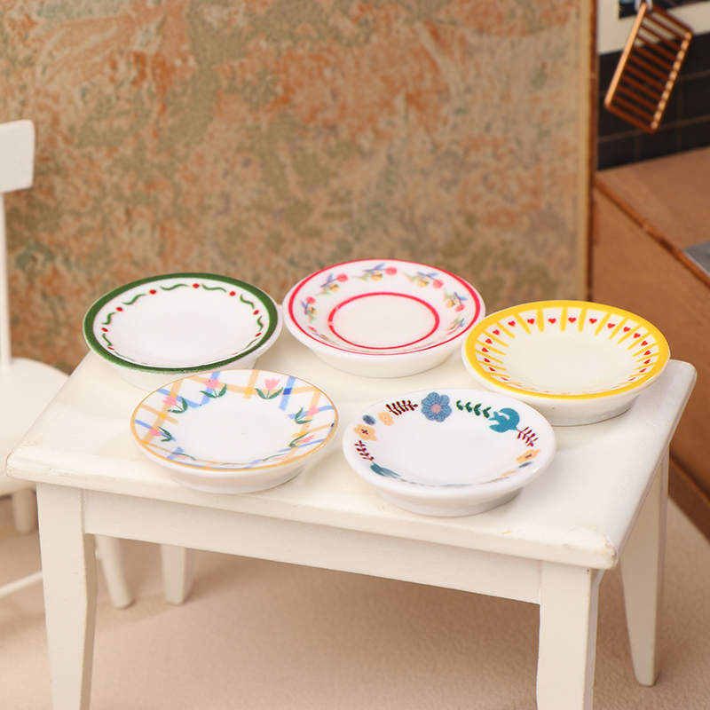 5Pcs 1/12 Dollhouse Mini Plate - Home Decor Kolkata recension och pris