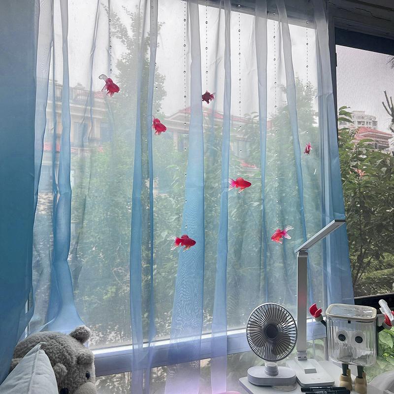 Light Blue Solid Sheer Voile W - Home Decor Wall Panels recension och pris