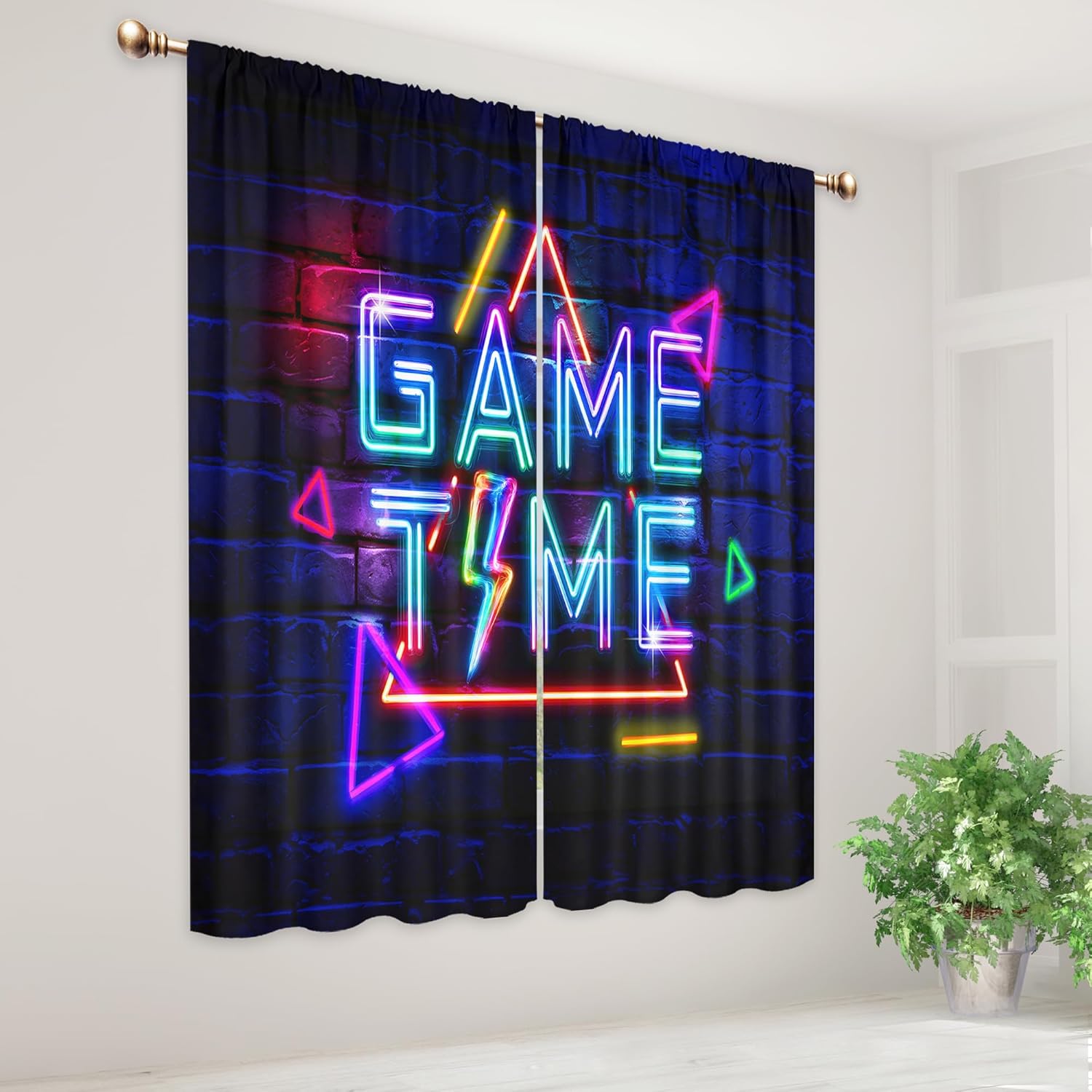 Kids Neon Gaming Curtains for  - Home Decor Youtube Videos recension och pris