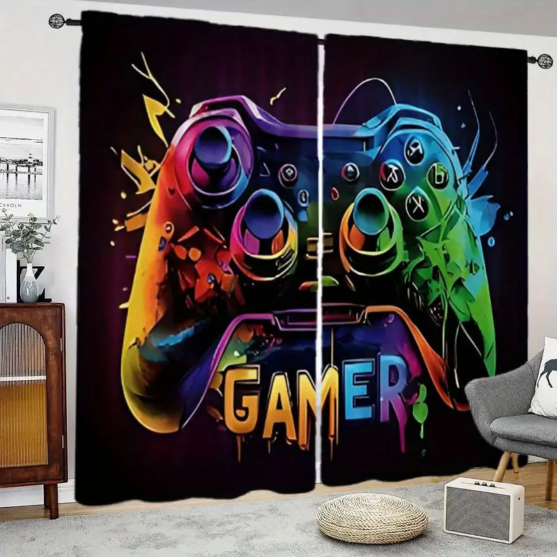 Dual Gaming Curtains 2pcs Pop  - Home Decor Youtube Videos recension och pris