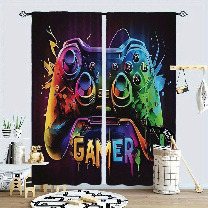 Dual Gaming Curtains 2pcs Pop  - Home Decor Youtube Videos recension och pris
