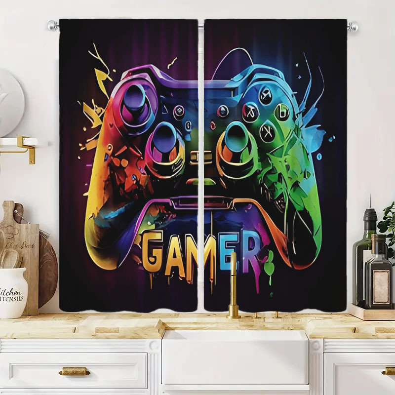 Dual Gaming Curtains 2pcs Pop  - Home Decor Youtube Videos recension och pris