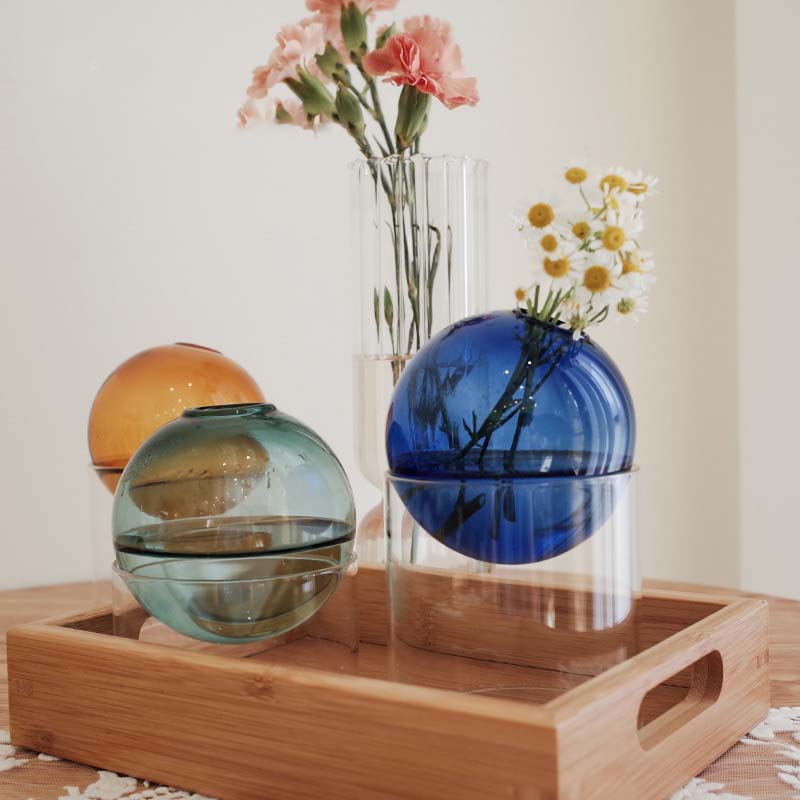 Mini Round Flower Vase Hydropo - Terrarium Glass Bottle recension och pris