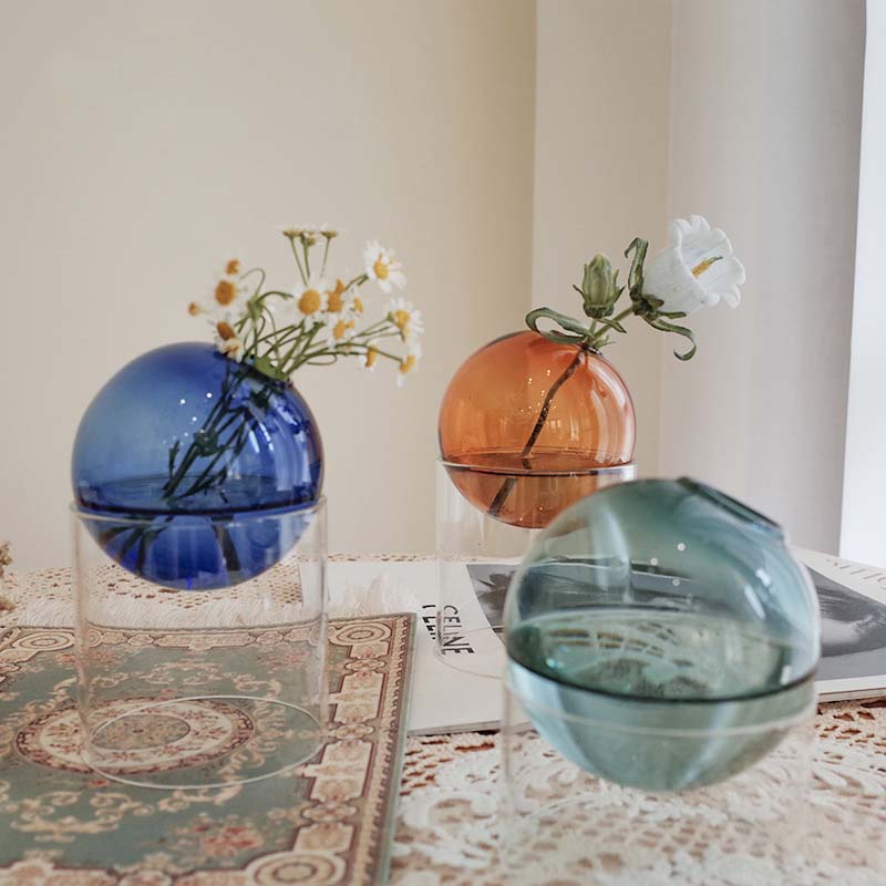 Mini Round Flower Vase Hydropo - Terrarium Glass Bottle recension och pris