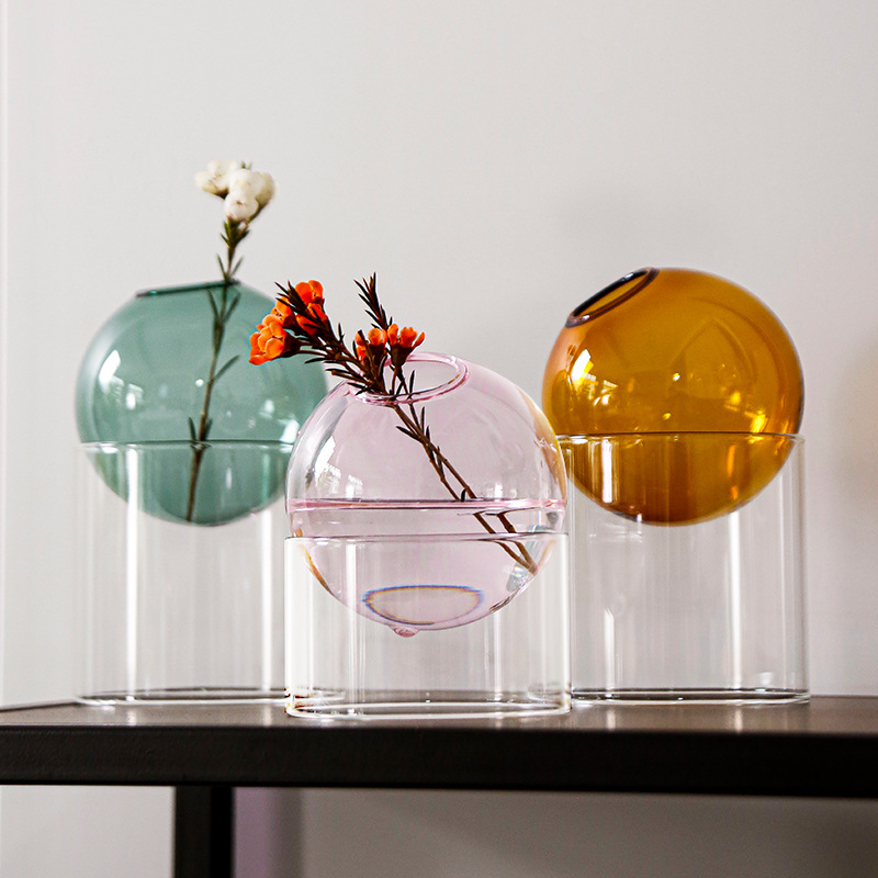 Mini Round Flower Vase Hydropo - Terrarium Glass Bottle recension och pris