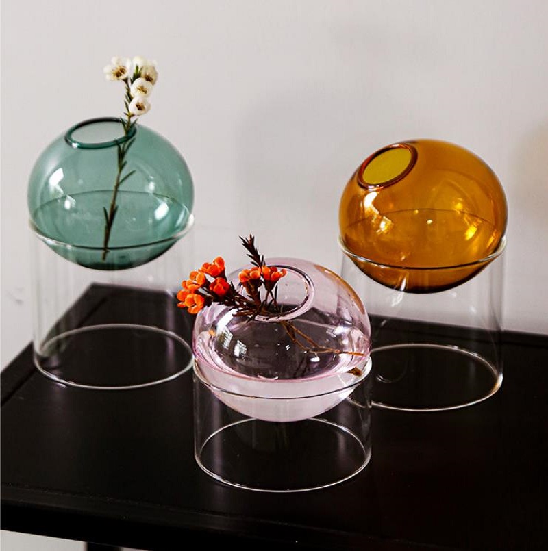 Mini Round Flower Vase Hydropo - Terrarium Glass Bottle recension och pris