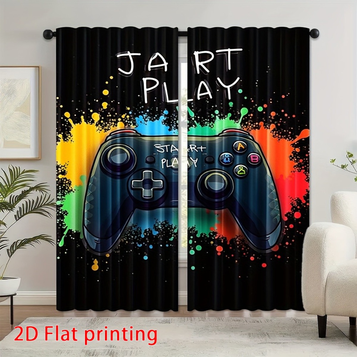 Gaming Curtain Gamer Video Gam - Home Decor Youtube Videos recension och pris