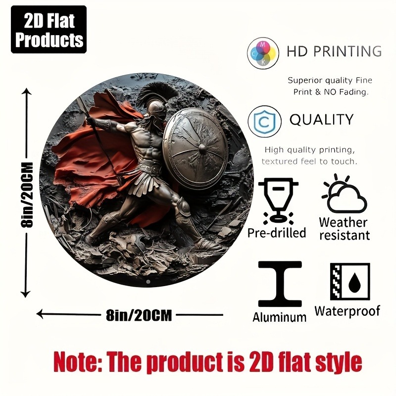 Spartan Warrior Round Metal Al - Home Decor Kolkata recension och pris