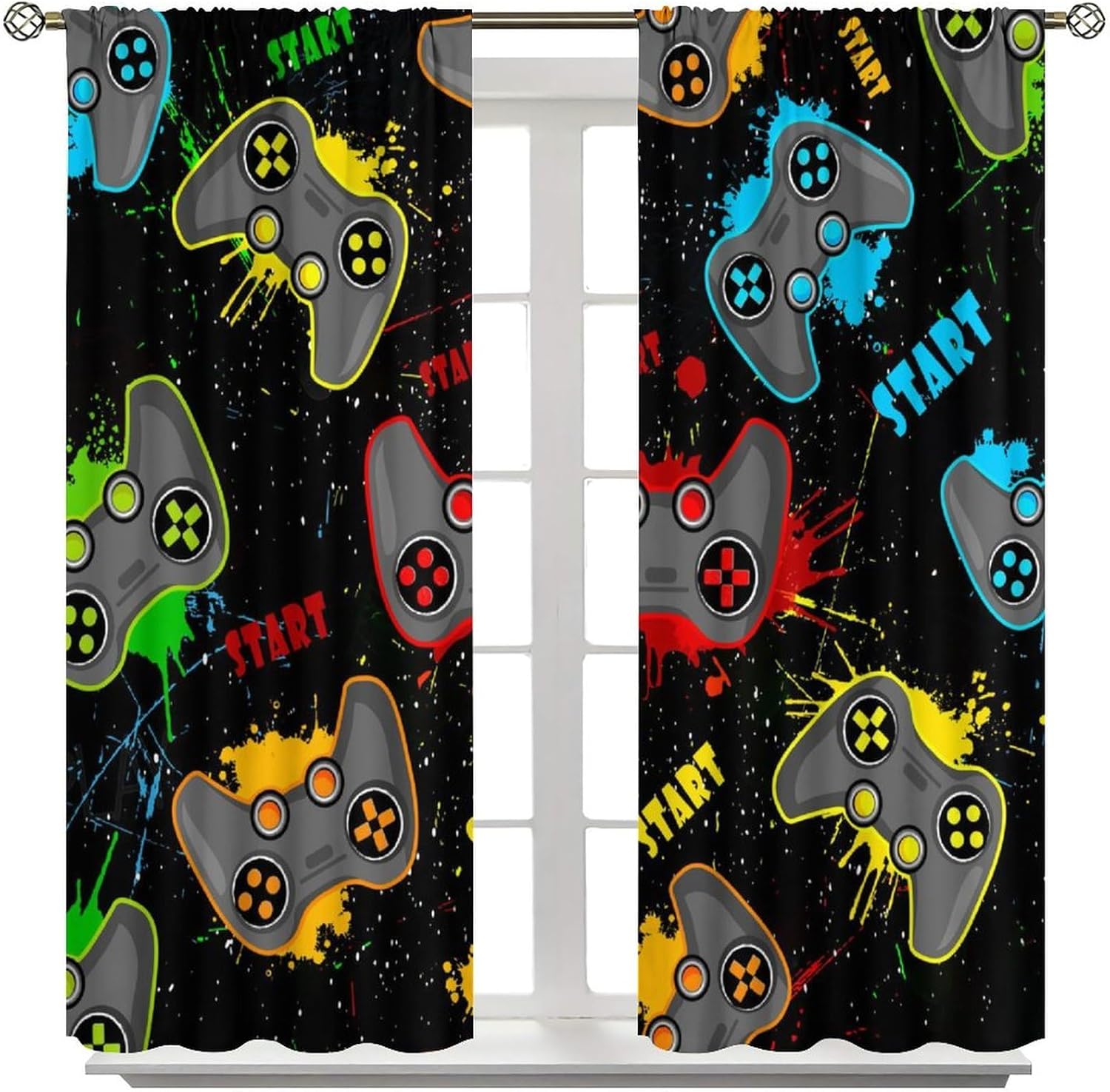 Kids Gaming Curtain for Bedroo - Home Decor Youtube Videos recension och pris
