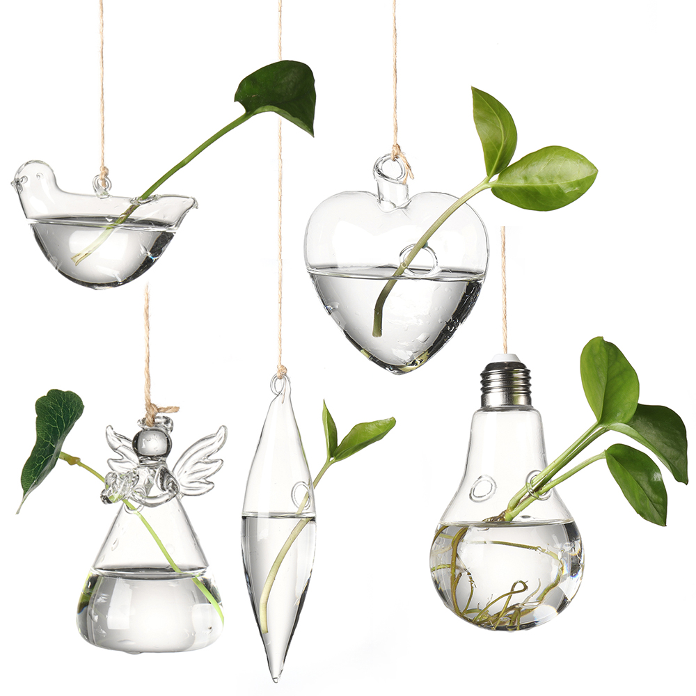 Creative Hanging Glass Vase Hy - Terrarium Glass Bottle recension och pris