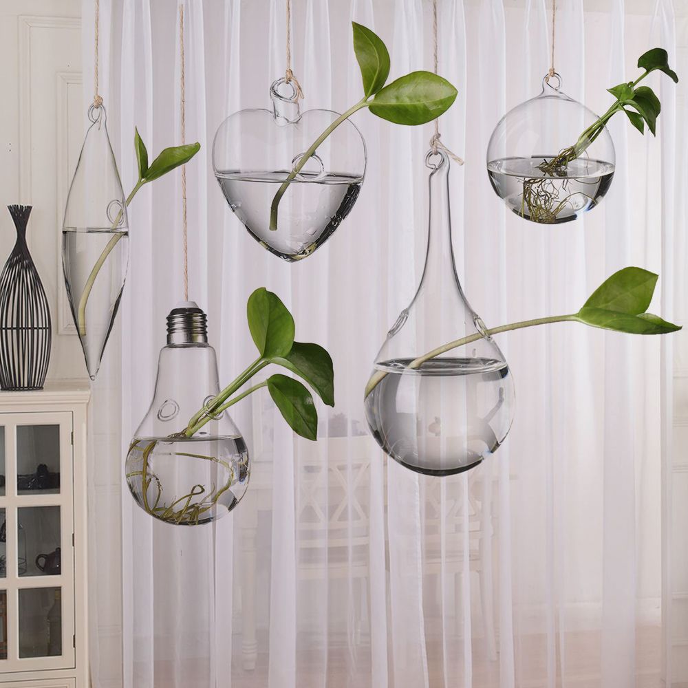 Creative Hanging Glass Vase Hy - Terrarium Glass Bottle recension och pris