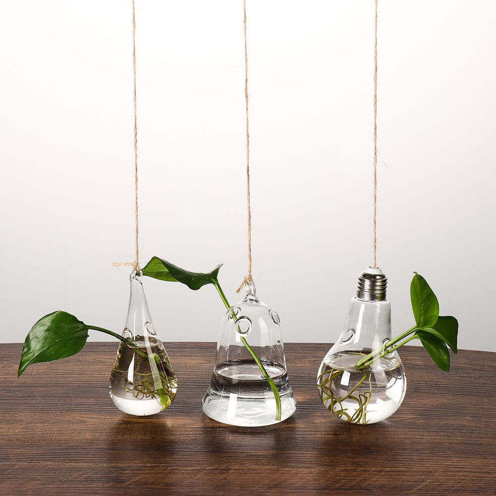 Creative Hanging Glass Vase Hy - Terrarium Glass Bottle recension och pris