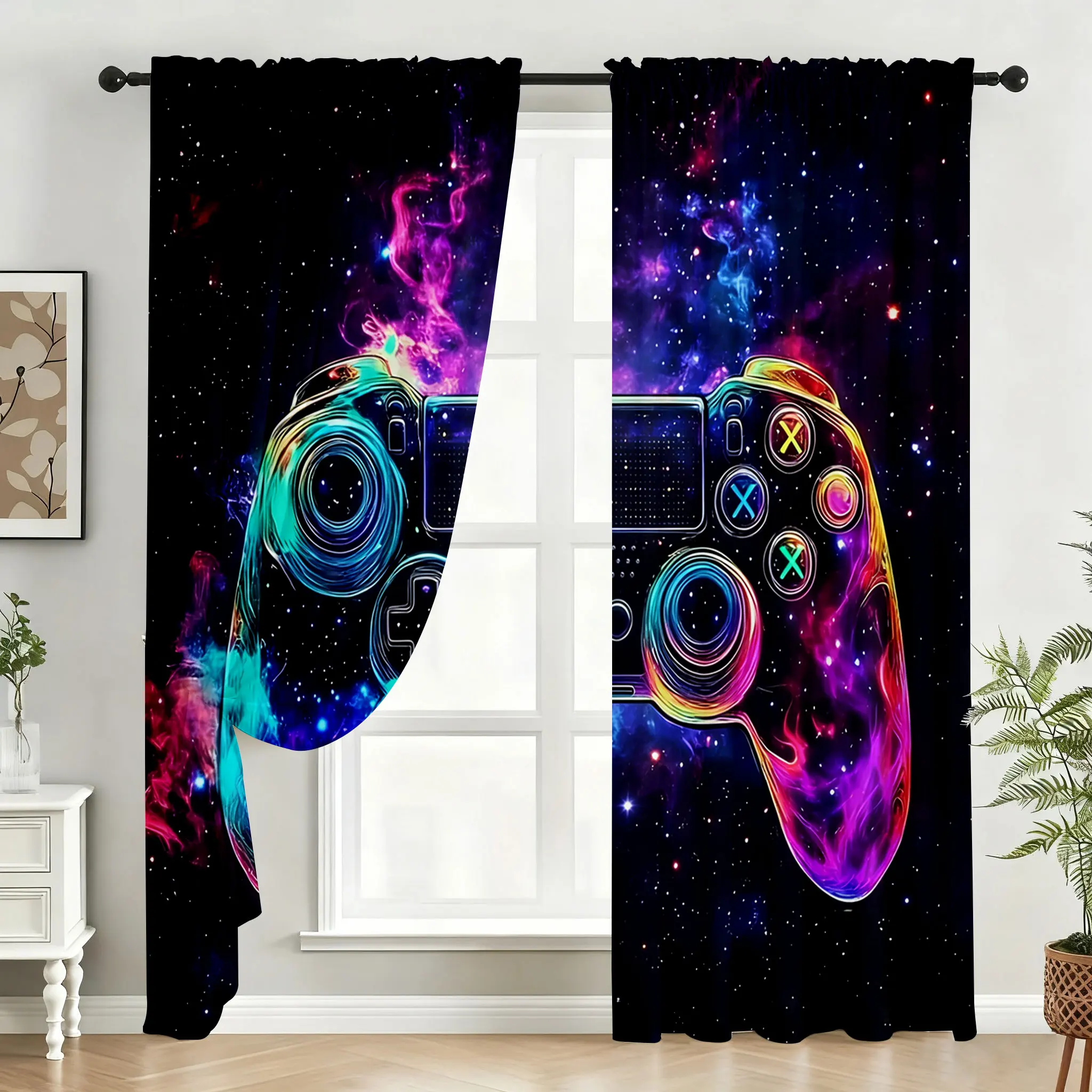 Gaming Controller Curtain Pair - Home Decor Youtube Videos recension och pris