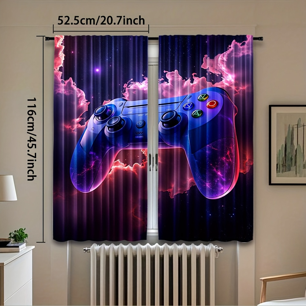 Cyberpunk Gaming Curtain Blue  - Home Decor Youtube Videos recension och pris