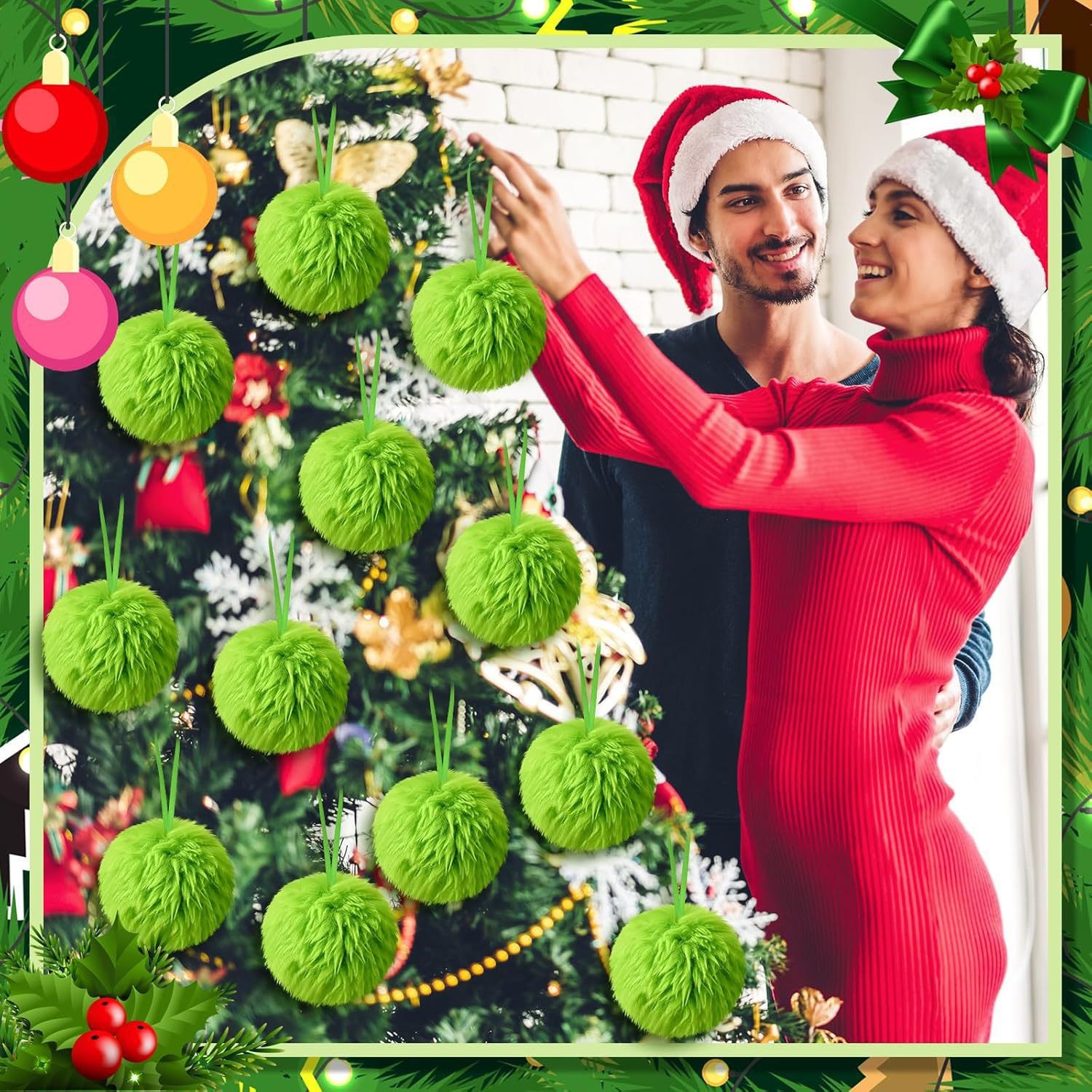 Christmas Green Long Plush Bal - Home Decor Trends 2025 recension och pris