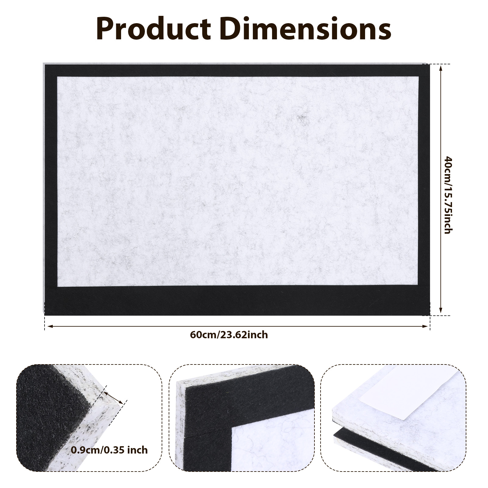 Rectangular Soft Felt Pin Boar - Home Decor Wall Panels recension och pris