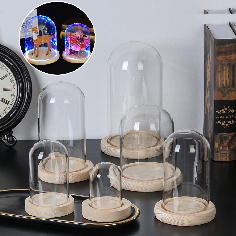 Glass Cloche Jar Display Stand - Terrarium Glass Bottle recension och pris