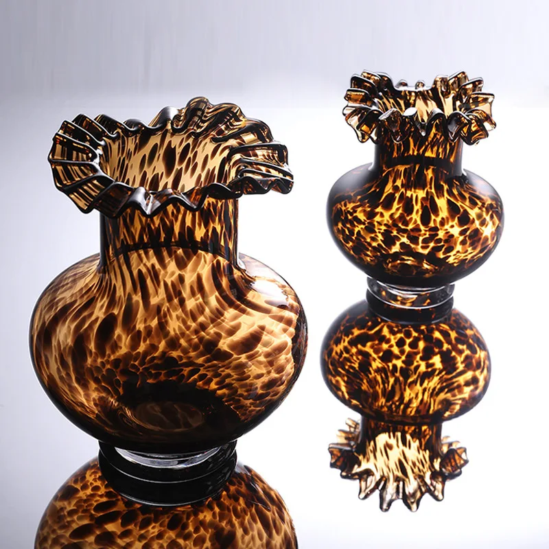 Creative Glass Vase Leopard Pr - Terrarium Glass Bottle recension och pris