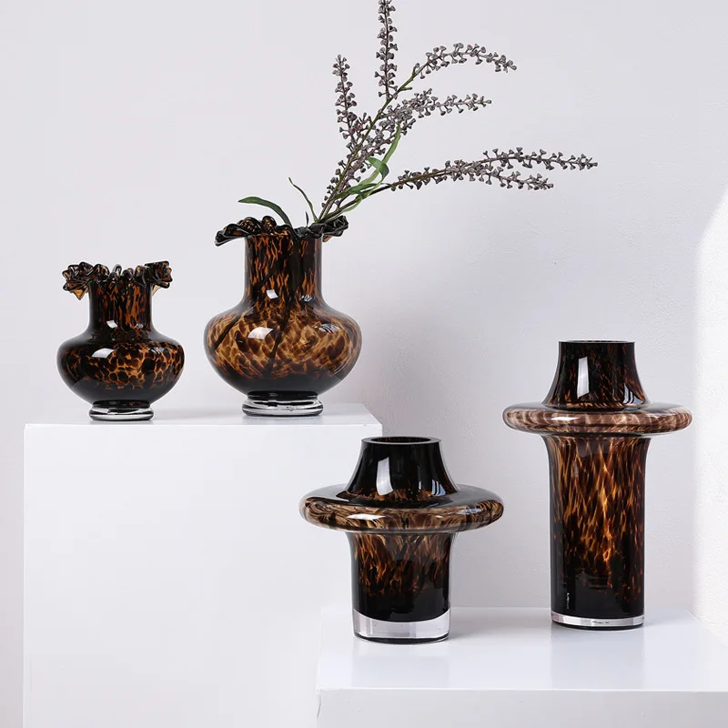 Creative Glass Vase Leopard Pr - Terrarium Glass Bottle recension och pris