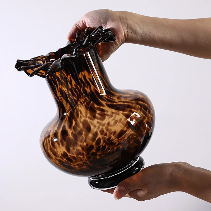 Creative Glass Vase Leopard Pr - Terrarium Glass Bottle recension och pris