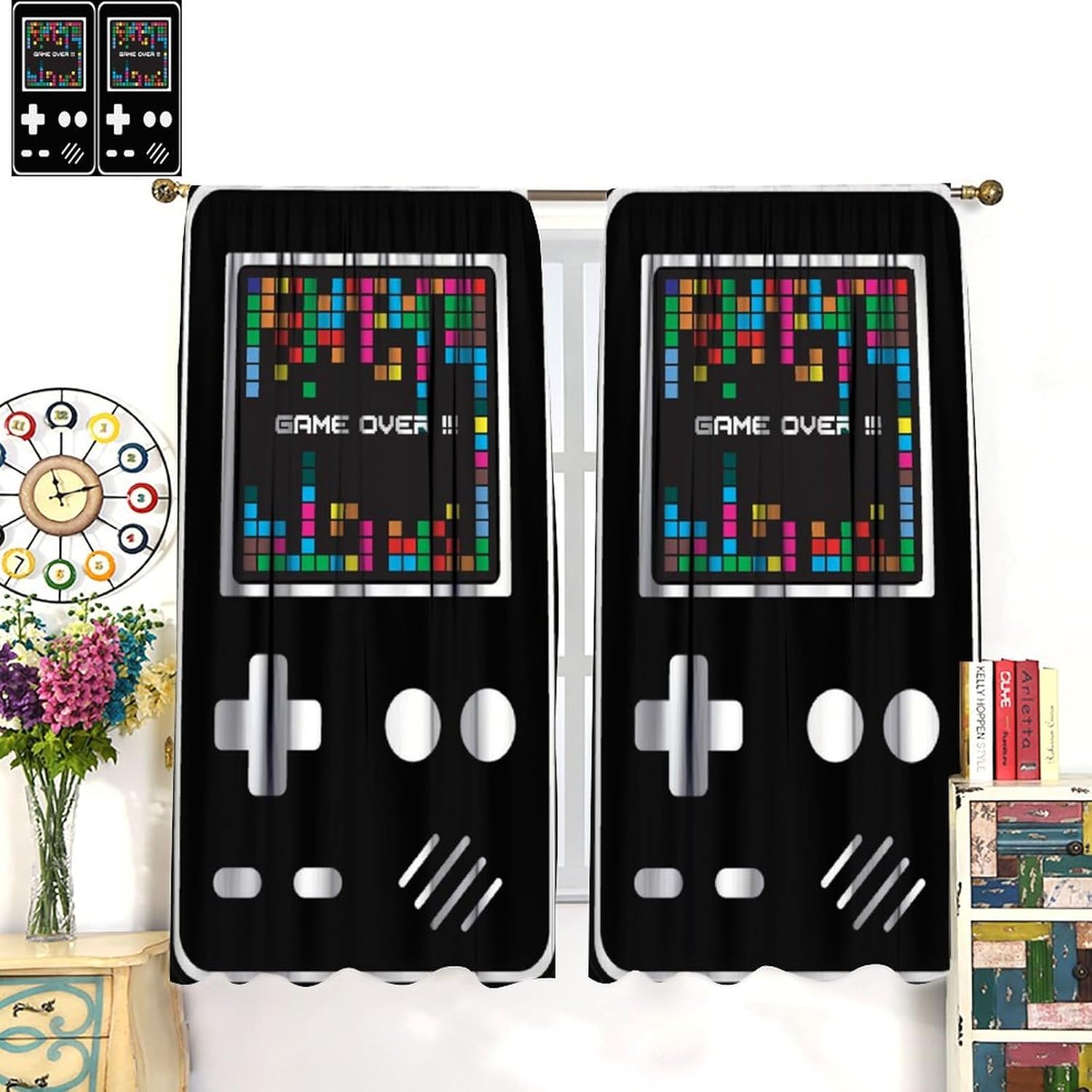 Kids Gaming Curtain for Bedroo - Home Decor Youtube Videos recension och pris