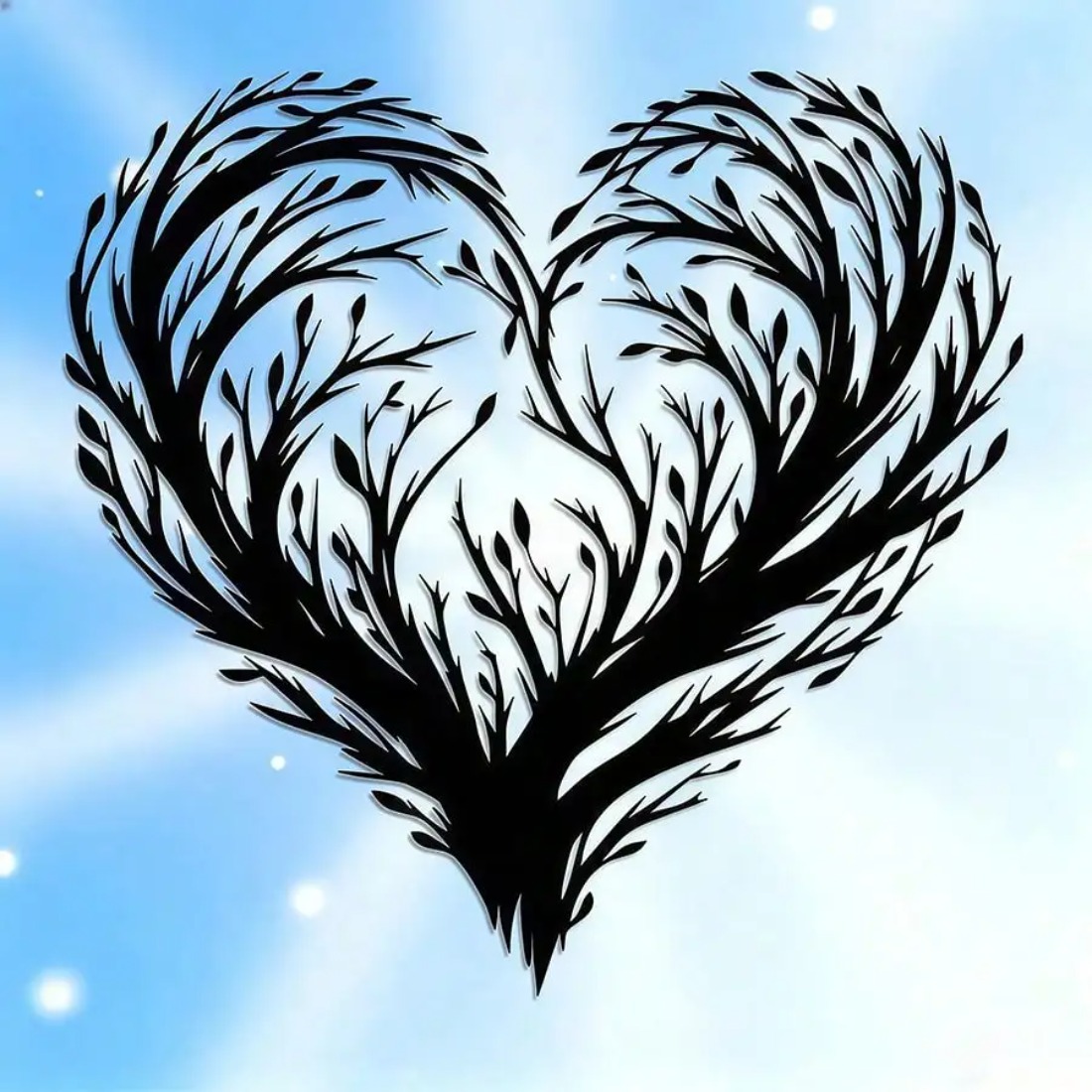 Heart Shaped Leaf Metal Wall A - Home Decor Wall Panels recension och pris