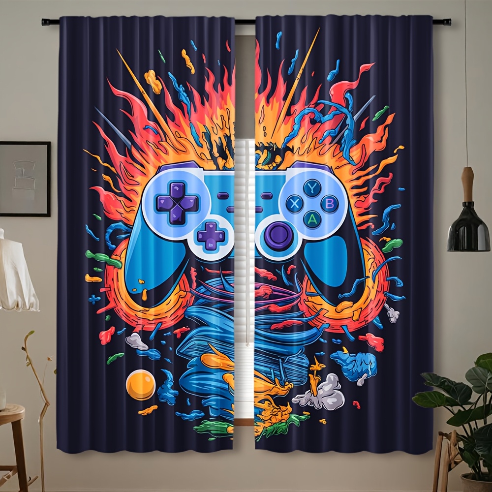 Gamer Pop Culture Curtain Wind - Home Decor Youtube Videos recension och pris