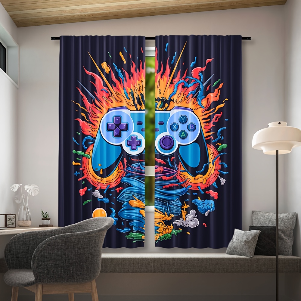 Gamer Pop Culture Curtain Wind - Home Decor Youtube Videos recension och pris