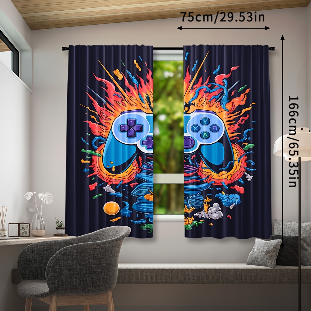 Gamer Pop Culture Curtain Wind - Home Decor Youtube Videos recension och pris