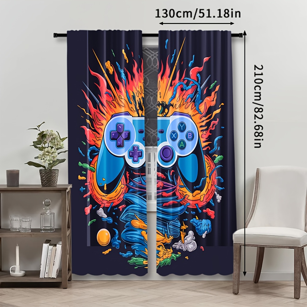 Gamer Pop Culture Curtain Wind - Home Decor Youtube Videos recension och pris