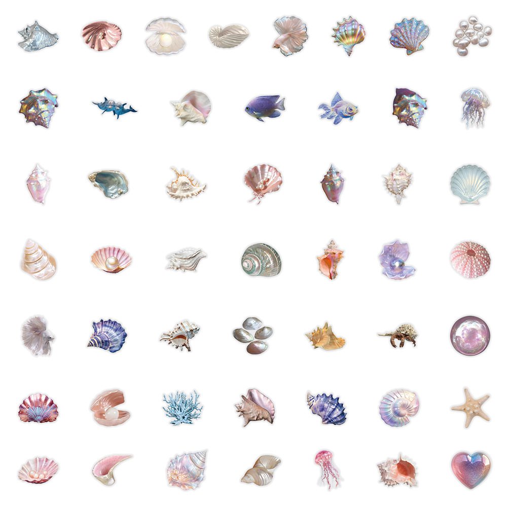50pcs Cartoon Shell Graffiti S - Home Decor Wall Panels recension och pris