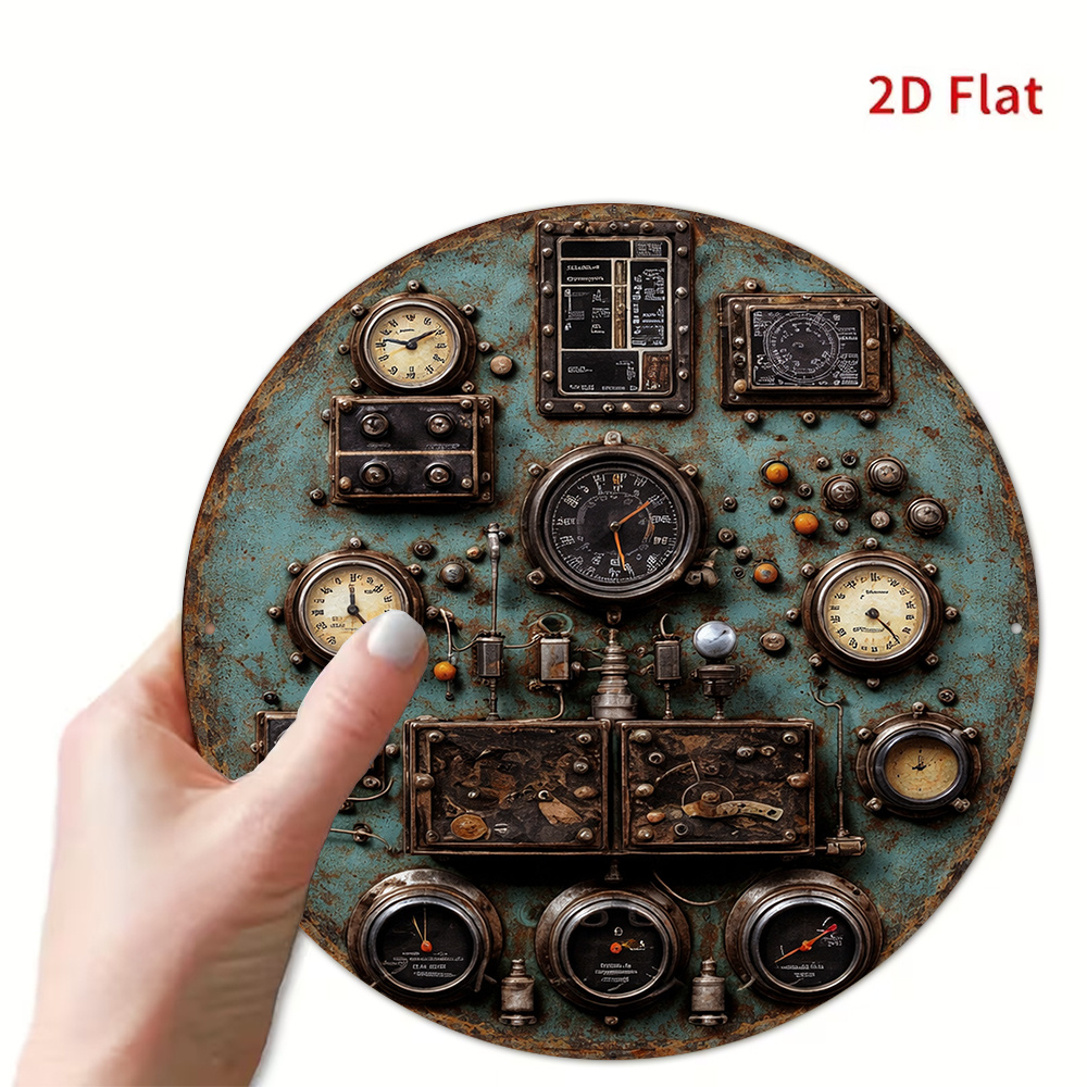 2D Flat Retro Dashboard Round  - Home Decor Wall Panels recension och pris