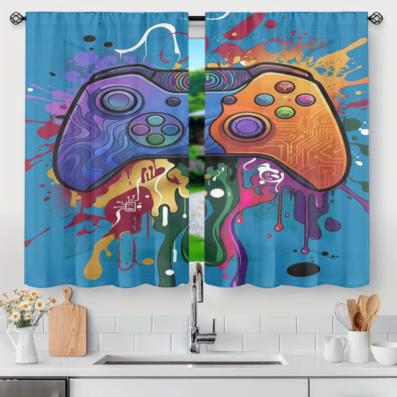 Retro Gaming Curtain Video Gam - Home Decor Youtube Videos recension och pris