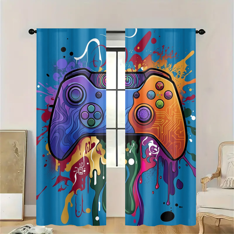 Retro Gaming Curtain Video Gam - Home Decor Youtube Videos recension och pris