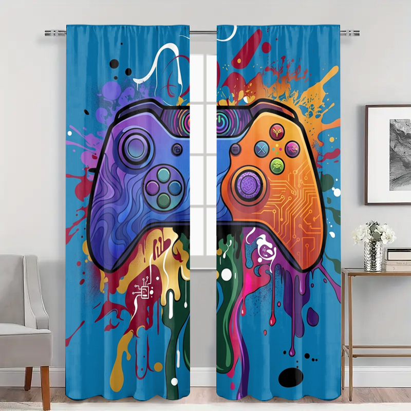 Retro Gaming Curtain Video Gam - Home Decor Youtube Videos recension och pris