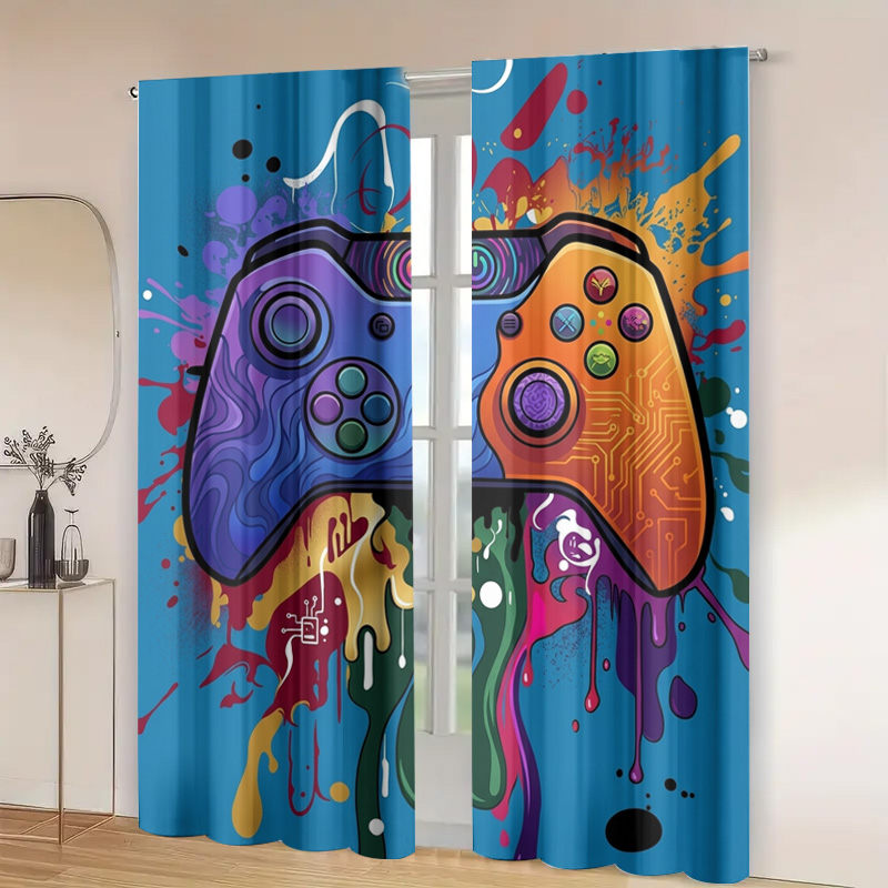 Retro Gaming Curtain Video Gam - Home Decor Youtube Videos recension och pris