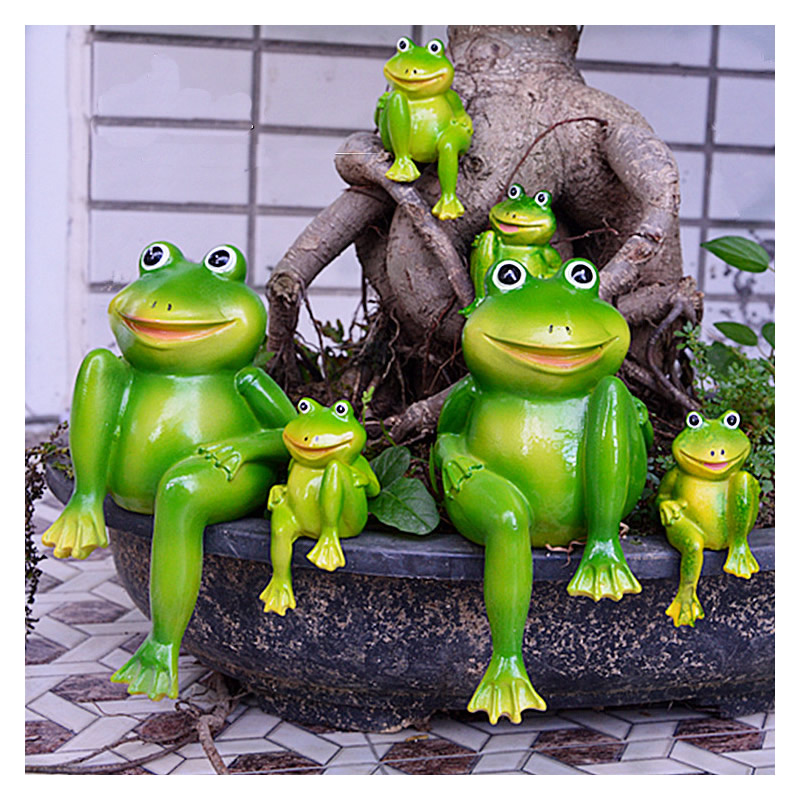 2pcs/Set Cute Resin Sitting Fr - Home Decor Store recension och pris