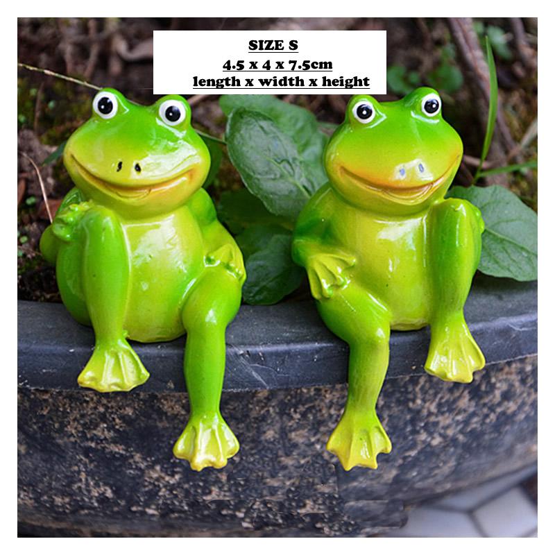 2pcs/Set Cute Resin Sitting Fr - Home Decor Store recension och pris