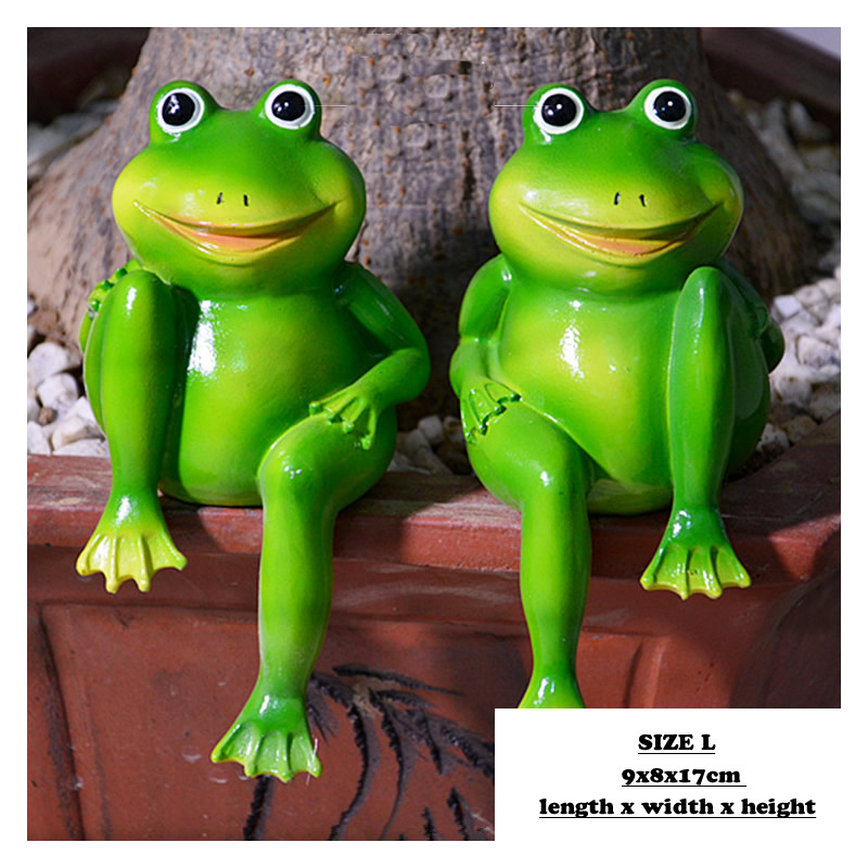 2pcs/Set Cute Resin Sitting Fr - Home Decor Store recension och pris